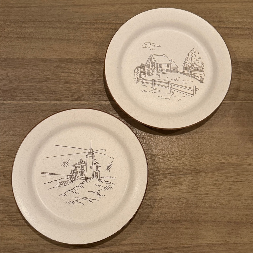 Vintage Cottage Stoneware Dinner Plates (set of 2) - Cottagecore